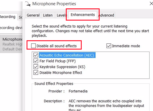 enhancements on sound effect