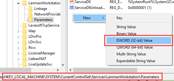 new-dword-32-bit-value-to-fix-no-lan-access-on-windows-10.png