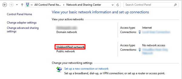 Vista Public Network No Internet Access