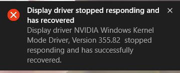 Display Driver Stopped Responding Windows Display Driver Stopped Responding Windows