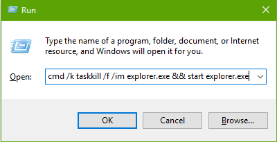 run-restart-explorer-fix-start-menu-not-working