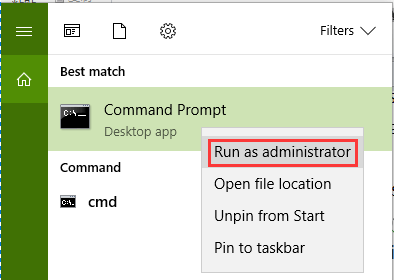  cmd-run-as-administrator-check-blue-screen-windows-10