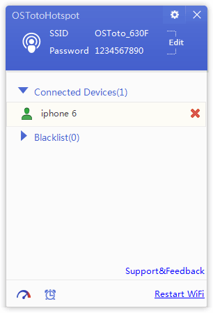 Screenshot of OSToto Hotspot