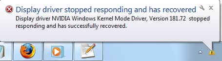 ati display nowy sterownik przestał działać i odzyskał system Windows 7