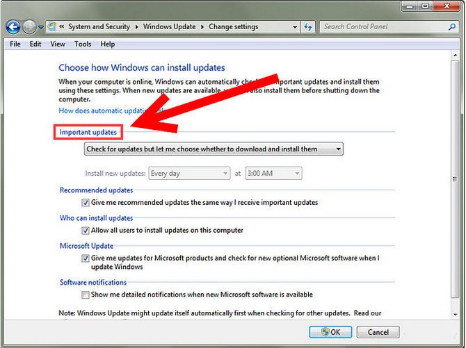 disable automatic updates windows 8