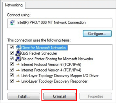 fix network settings windows 10