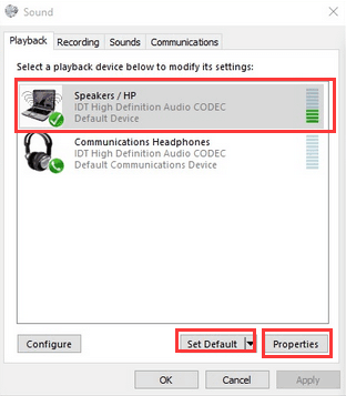 idt high definition audio codec windows 10 not showing