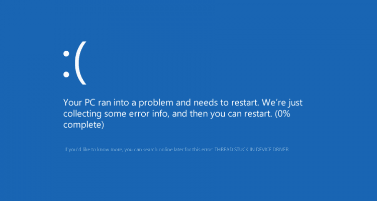 Thread_stuck_in_device_driver Windows 10