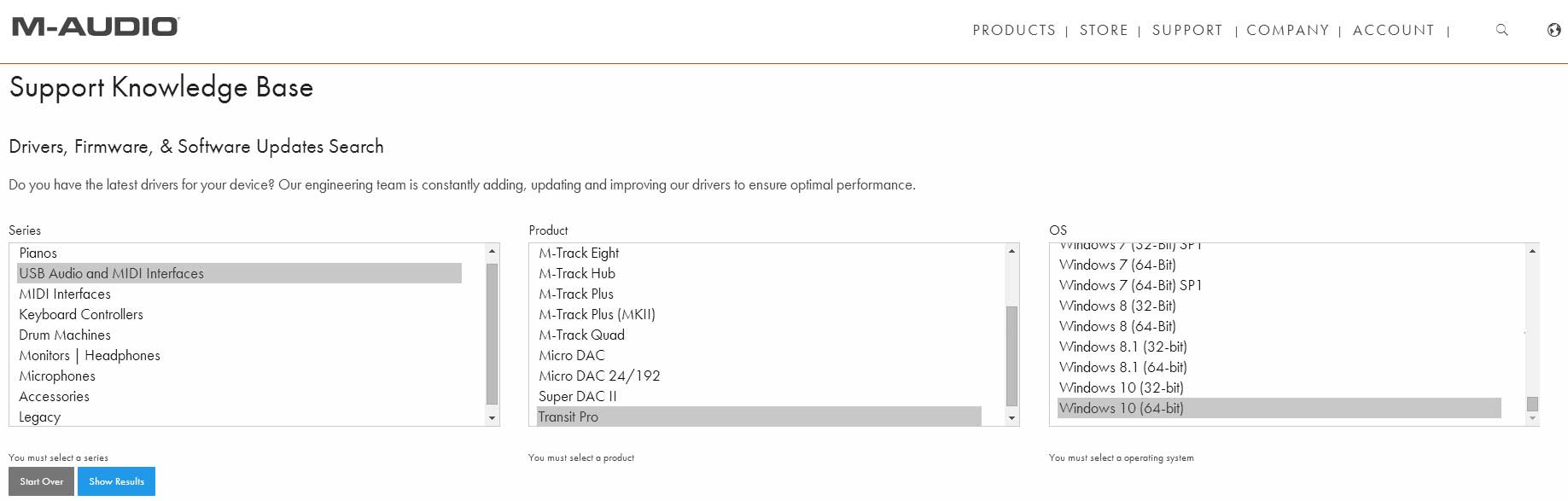 m-audio mobilepre usb driver windows 7 64 bit