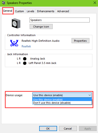 audio registry fix windows 10