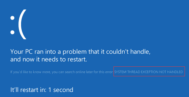 7 Fixes for System Thread Exception Not Handled BSOD in Windows 10