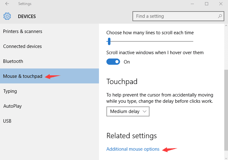fix_touchpad_not_working_windows_10_Creators_update_additional_mouse_settings.png