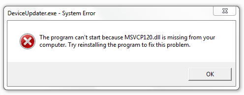 How To Fix Msvcp1 Dll Missing Error On Windows 10 8 1 8 7vista Xp Driver Talent