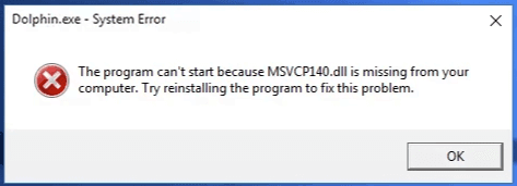 msvcp140.dll was not found windows 10