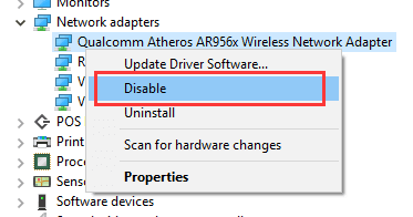wifi adapter is not showing in windows 10