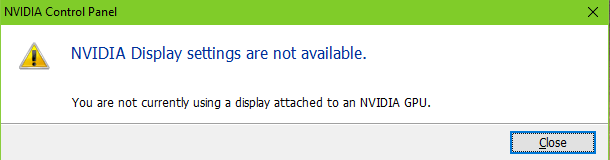 open nvidia control panel windows 10