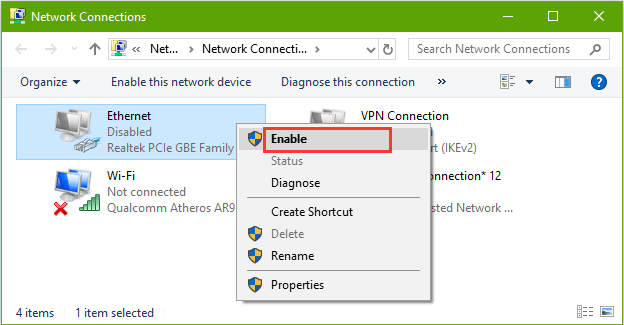 enable-ethernet-adapter-windows-10-fix-no-network-access