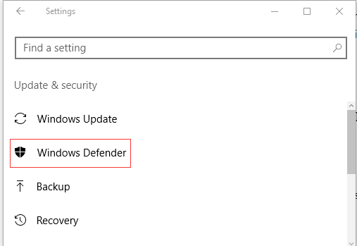 disable real time protection windows 10 1803