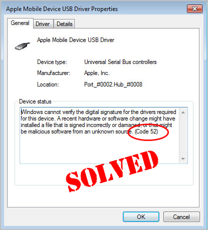 Solved How To Fix Error Code 52 Windows Cannot Verify The Digital Signature For The Drivers Required For This Device Driver Talent Solved How To Fix Error Code 52 Windows Cannot Verify The Digital Signature For The Drivers Required For This Device Driver Talent