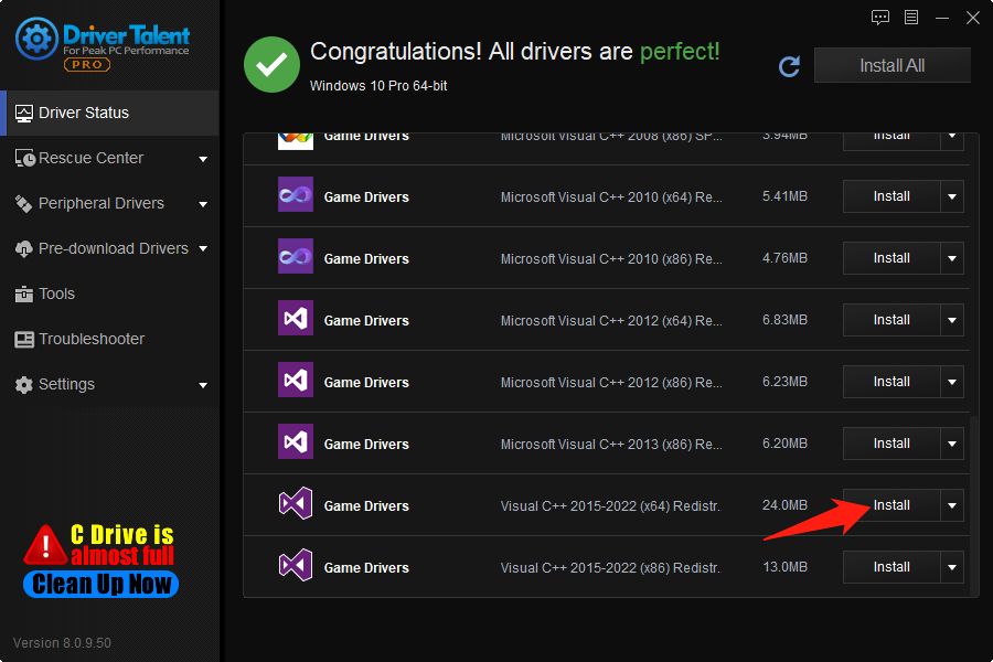 update Microsoft Visual C Redistributable