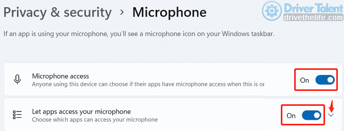 Windows 11 Microphone access