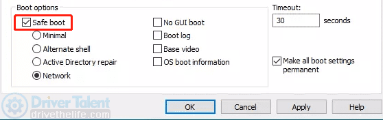 boot Windows in Safe Mode