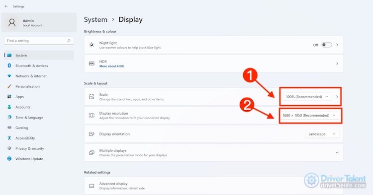 Scale and Display resolution