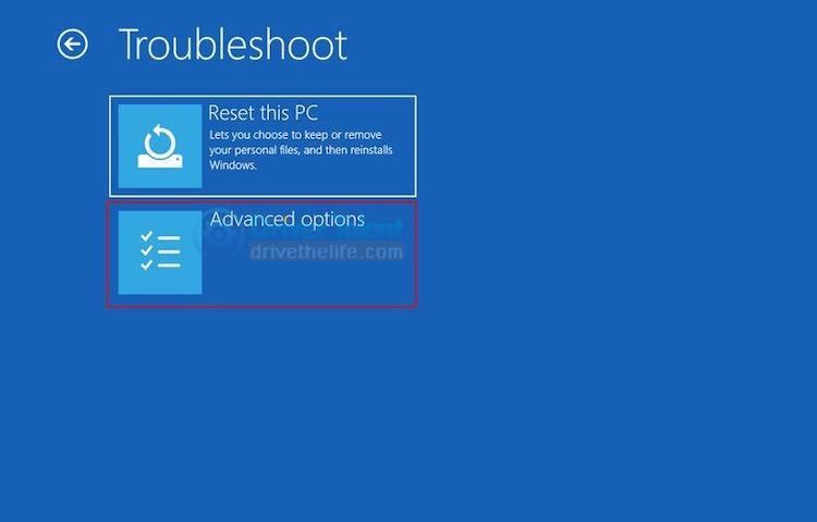 Troubleshoot Advanced options