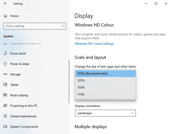 Display-Settings