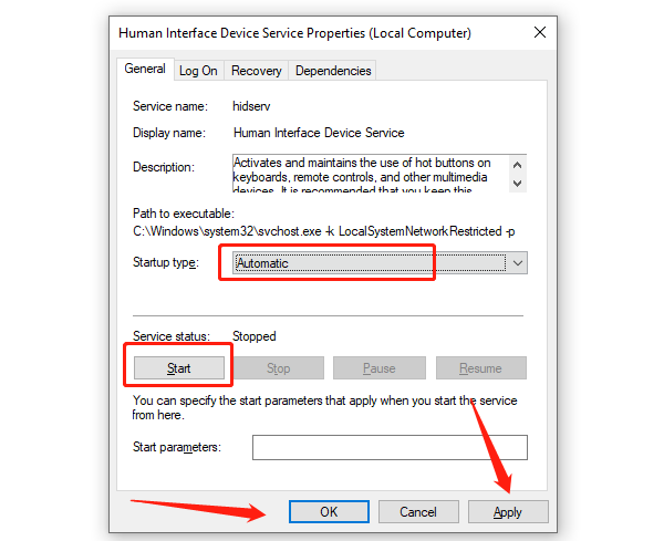 enable-HID-Service-Support