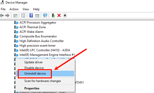 select-uninstall-device