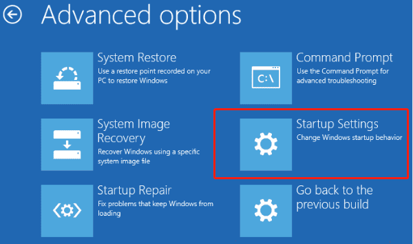 select-startup-settings