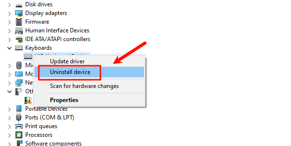 select-uninstall-device
