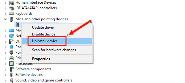 select-uninstall-device
