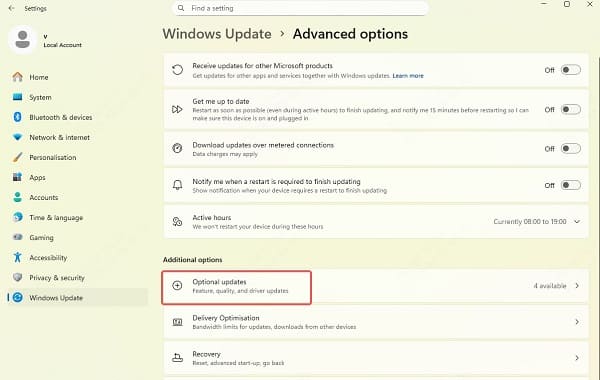 select-optional-updates