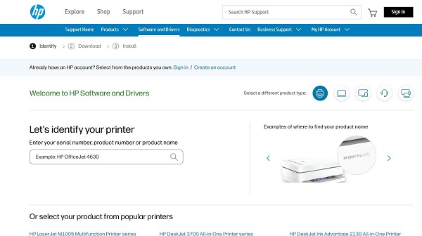 search-for-your-printer's-model