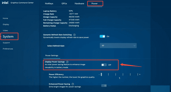 disable-intel-power-saving
