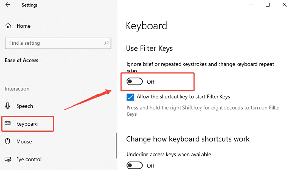 disable-filter-keys disable-filter-keys