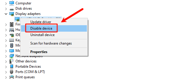 select-disable-device