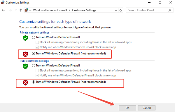 disable-firewall disable-firewall