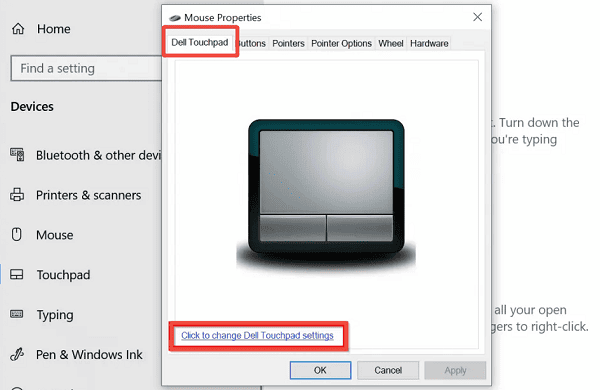 check-dell-touchpad-settings