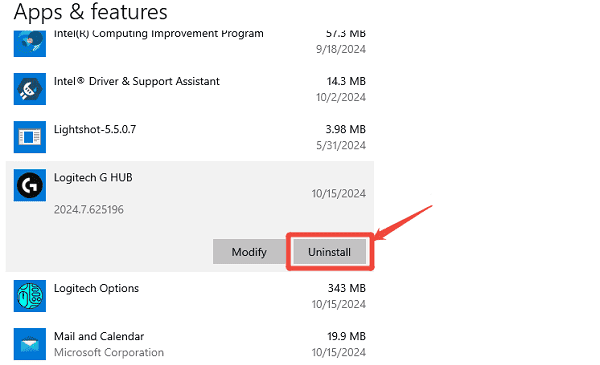 uninstall-Logitech-G-HUB