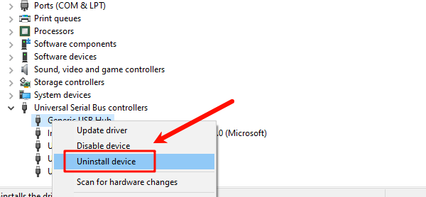 select-uninstall-device