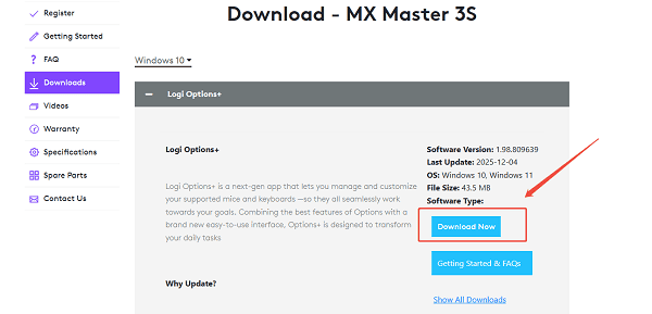 download-Logitech-Options+